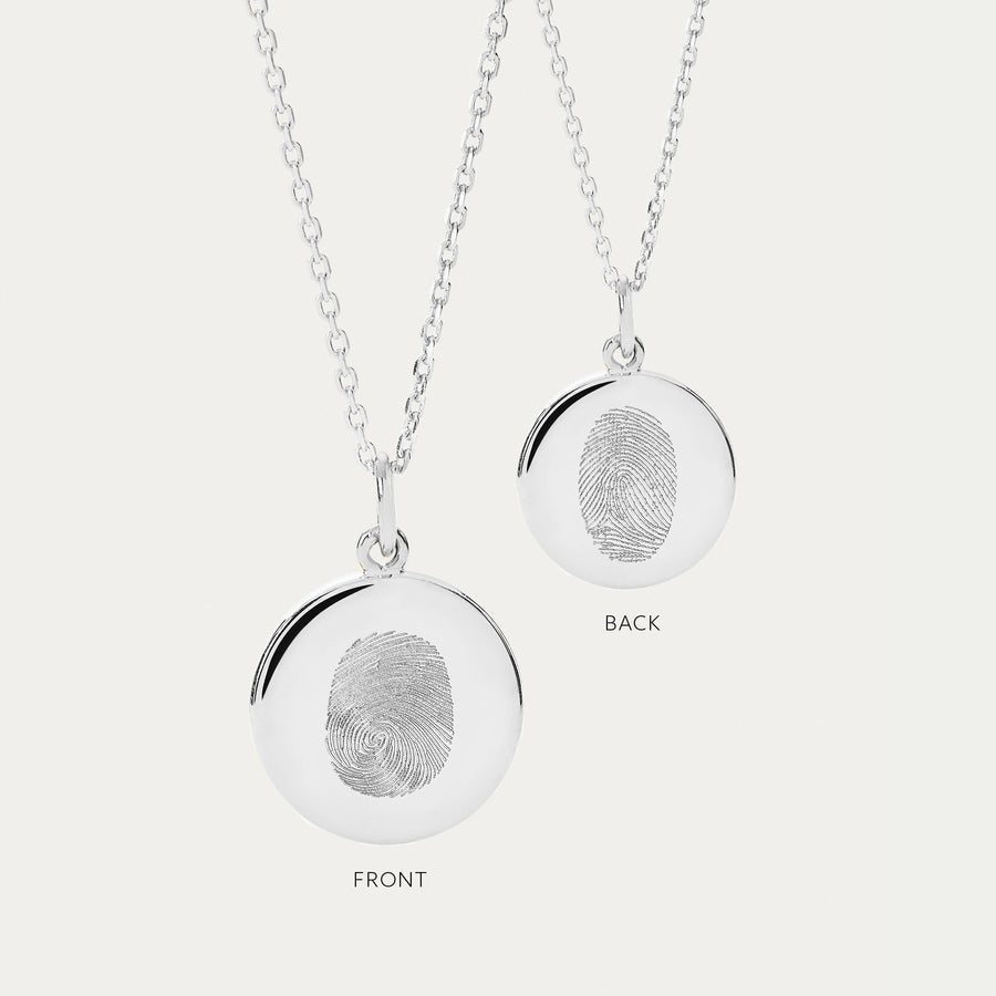 The Double Sided Fingerprint Necklace | Diamond Chain or Bobble Chain